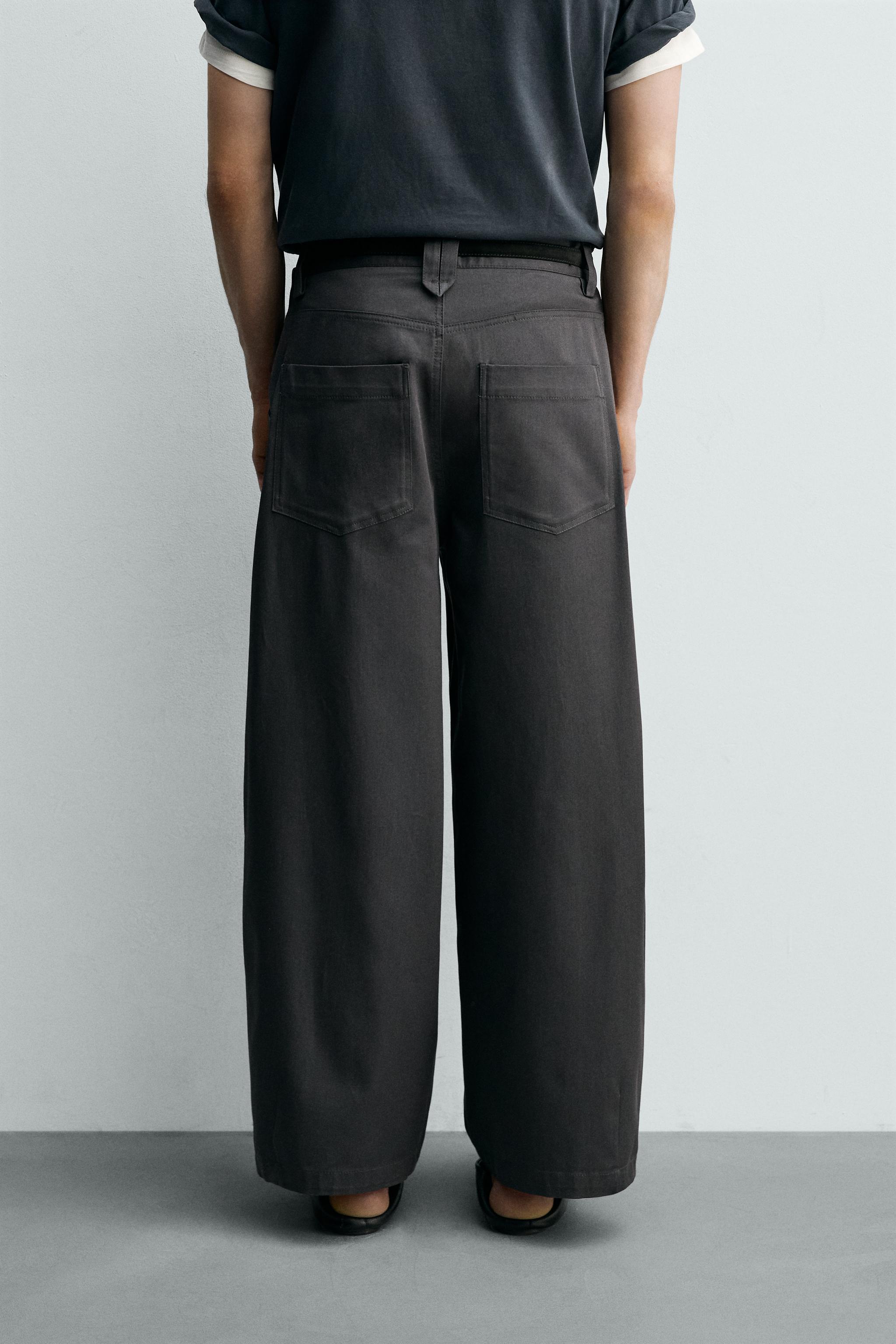 CROPPED WIDE FIT PANTS